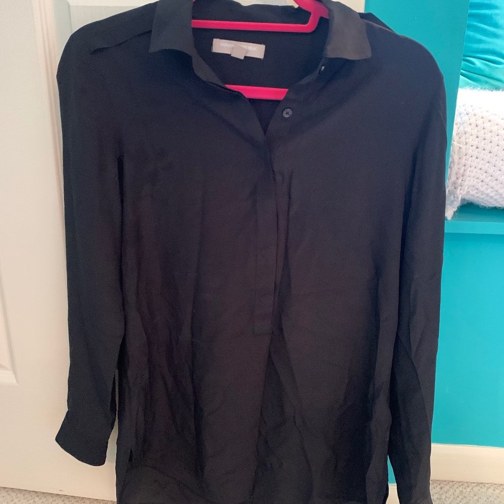 Banana Republic | Black Silk Blouse